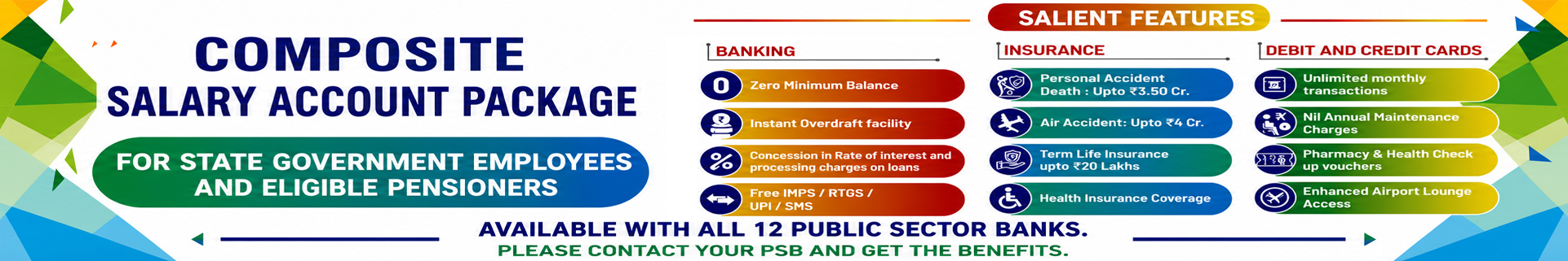 Composite Salary Account Package (CSAP) - Salient Features